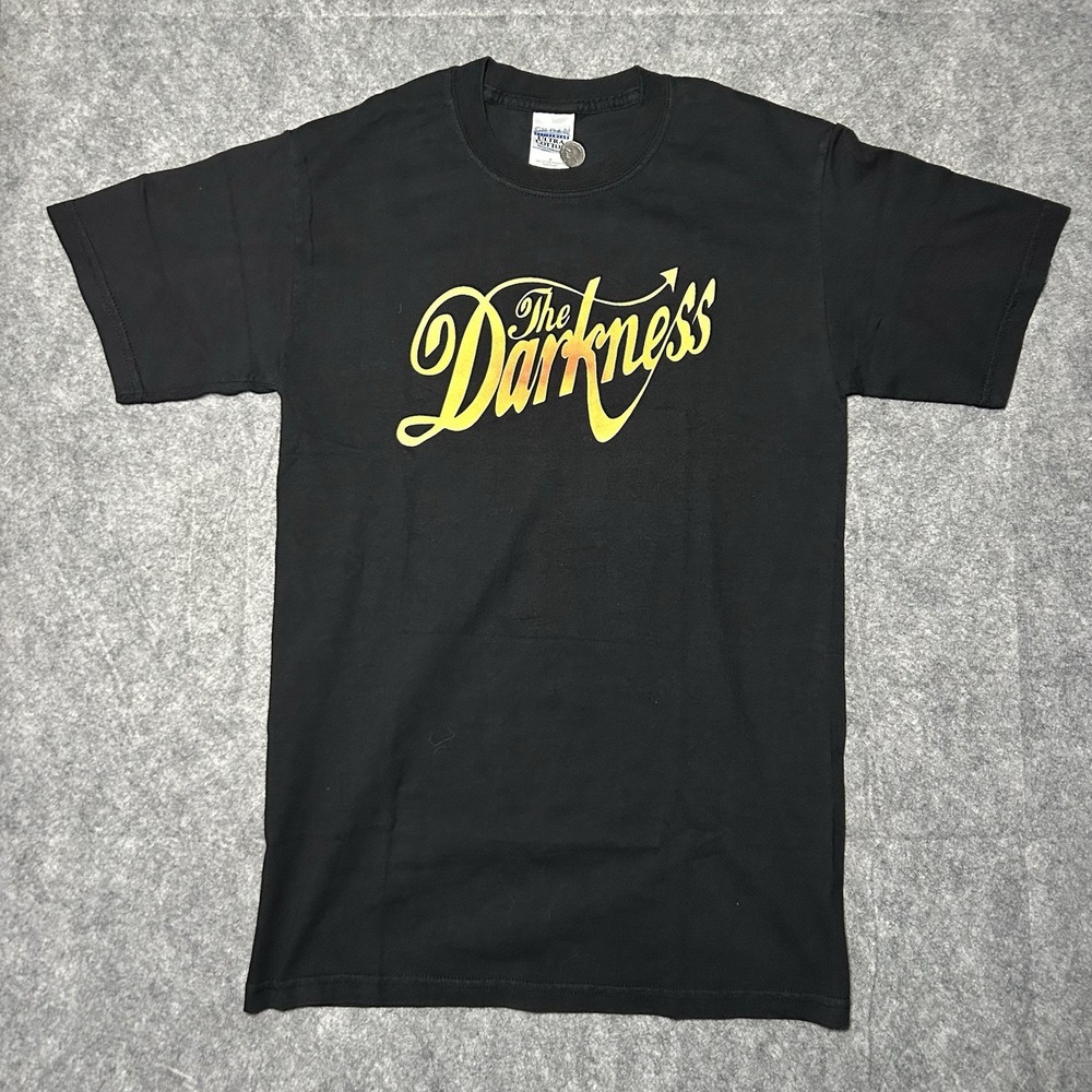 Vintage The Darkness Men's Small 2004 Permission To Land Concert Black T Shirt